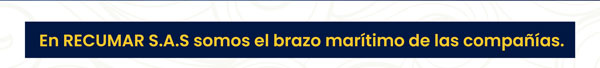 En RECUMAR S.A.S somos el brazo marítimo de las compañías.